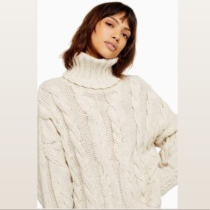 TOPSHOP OVERSIZED TURTLENECK SWEATER